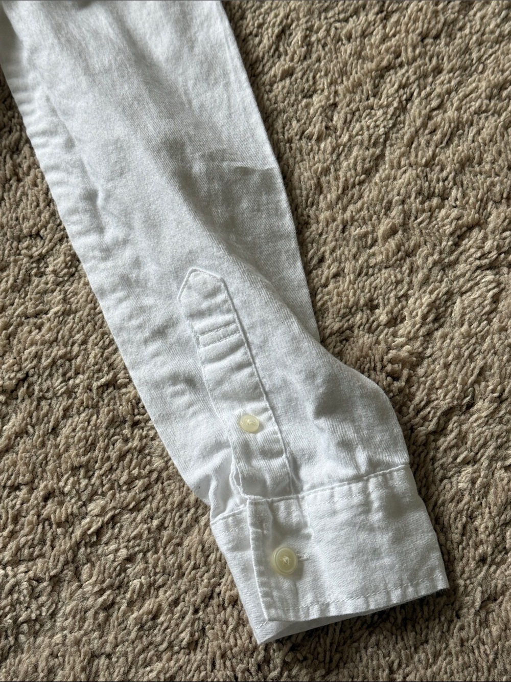 abercrombie kids White Button-Front Collared Shirt size 7/8 - Picture 7 of 10
